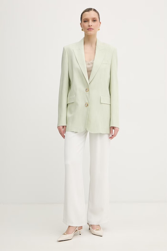 Pinko sacou pentru femei, cu vâscoză 106529.A2W6 verde SS26