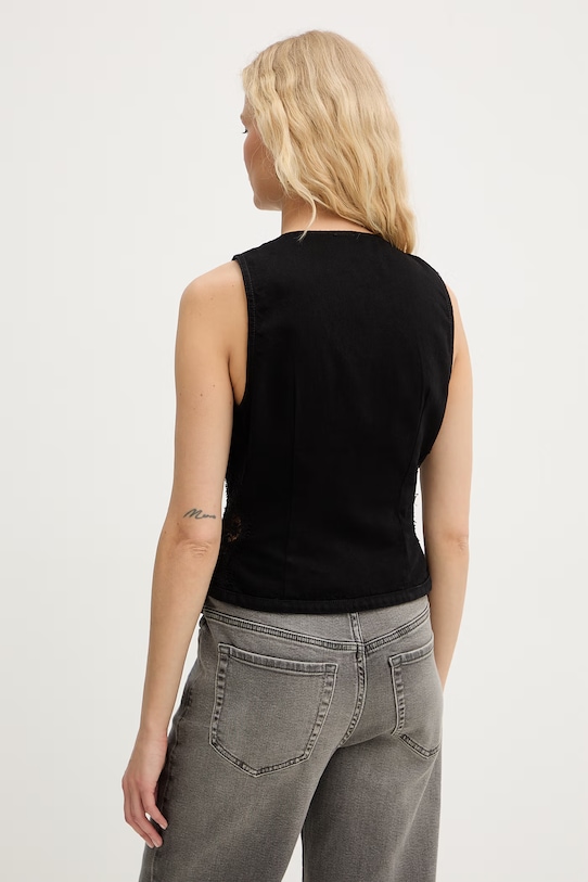 Odzież Pinko kamizelka damska bawełniana 106424.A33V czarny