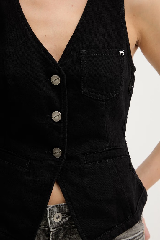 Pinko kamizelka damska bawełniana 106424.A33V czarny