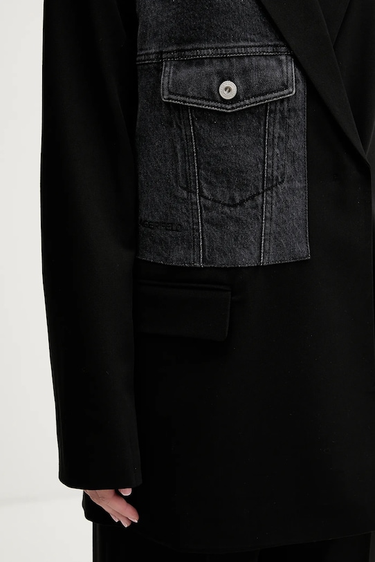 Karl Lagerfeld Jeans marynarka B1W14026 czarny
