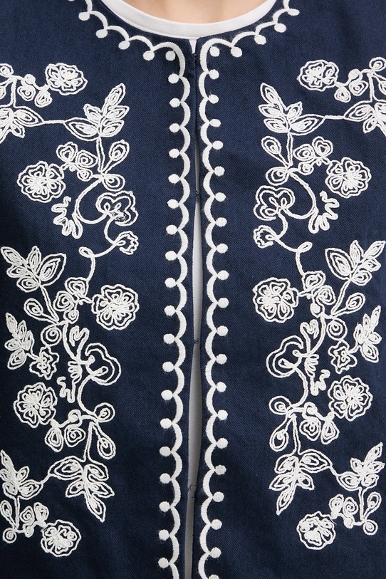 Hoss Intropia kamizelka bawełniana 5473148 granatowy