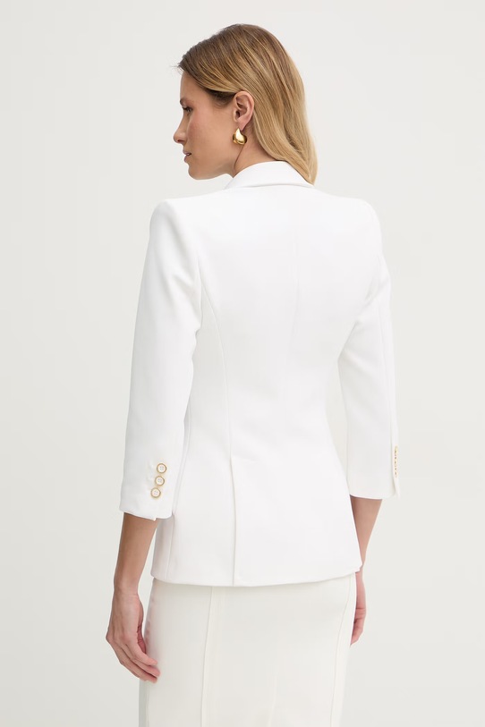 Odzież Elisabetta Franchi marynarka jednorzędowa damska GI21561E2 beżowy