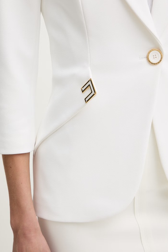 Elisabetta Franchi marynarka jednorzędowa damska GI21561E2 beżowy