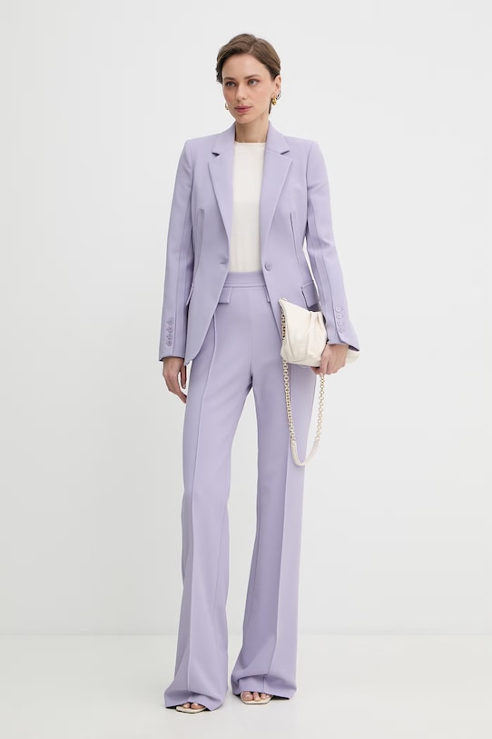 Elisabetta Franchi marynarka jednorzędowa damska GI21661E2 fioletowy SS26