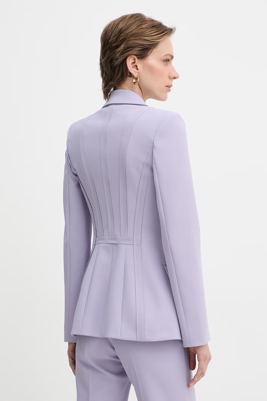 Odzież Elisabetta Franchi marynarka jednorzędowa damska GI21661E2 fioletowy