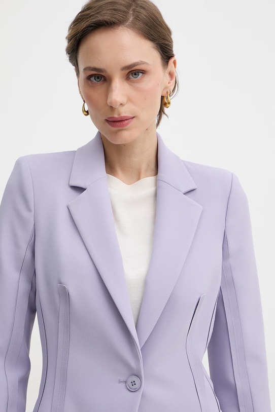 Elisabetta Franchi marynarka jednorzędowa damska fioletowy GI21661E2