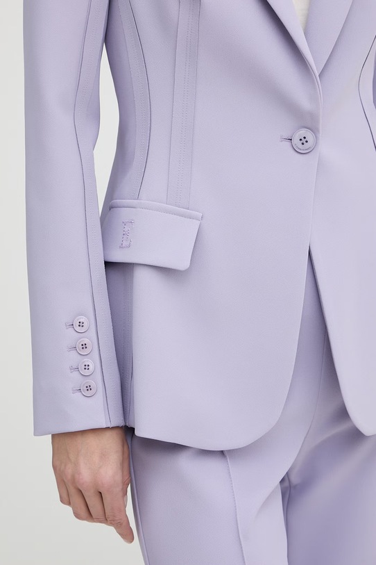 Elisabetta Franchi marynarka jednorzędowa damska GI21661E2 fioletowy