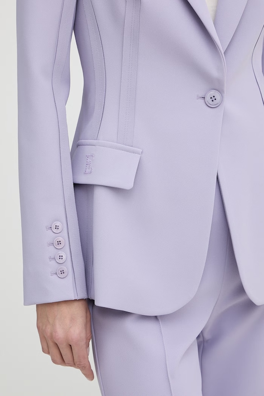 Elisabetta Franchi marynarka jednorzędowa damska GI21661E2 fioletowy