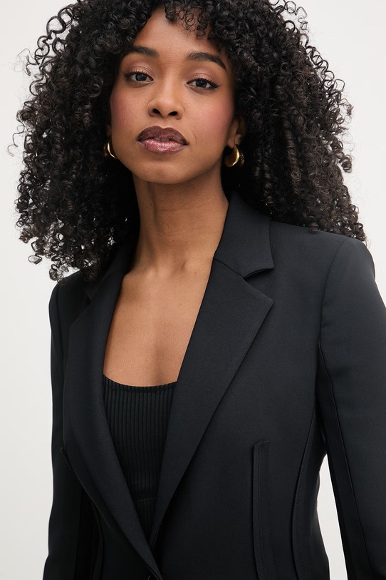 Elisabetta Franchi marynarka jednorzędowa damska czarny GI21661E2