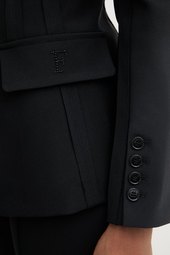 Elisabetta Franchi marynarka jednorzędowa damska GI21661E2 czarny