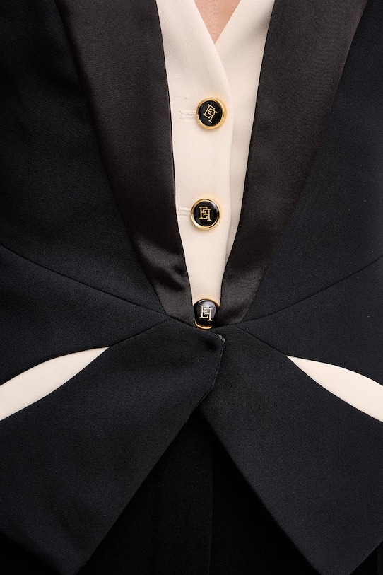 Elisabetta Franchi kamizelka wieczorowa damska GL00461E2 czarny