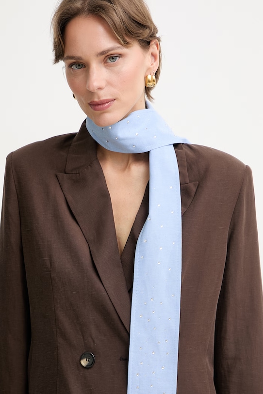 Liu Jo σακάκι γυναικείο με lyocell καφέ WA6436.T4818