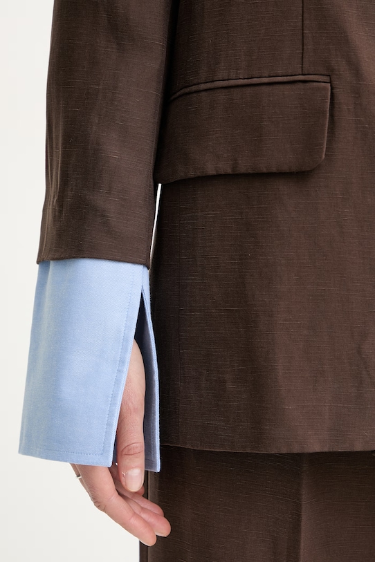 Liu Jo σακάκι γυναικείο με lyocell WA6436.T4818 καφέ