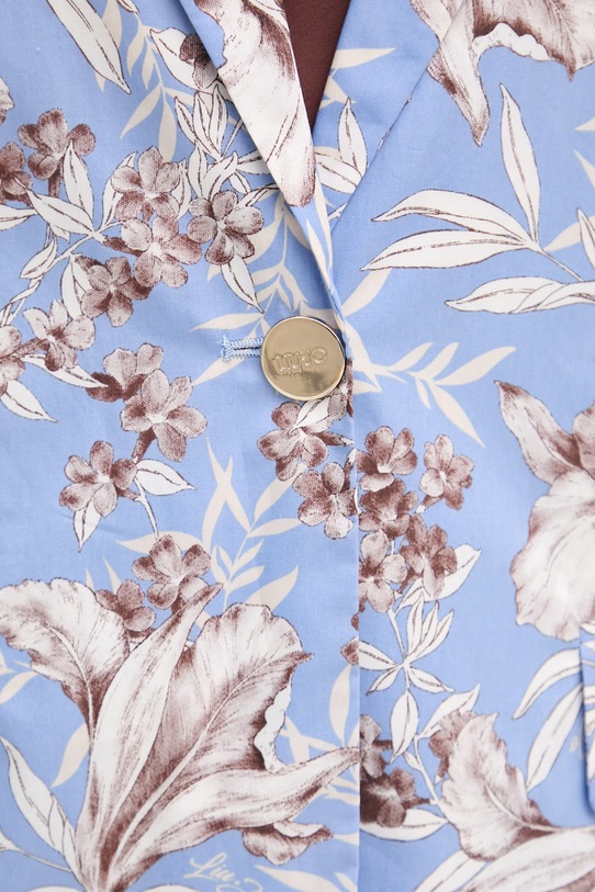 Liu Jo marynarka jednorzędowa damska bawełniana WA6479.T4853 niebieski