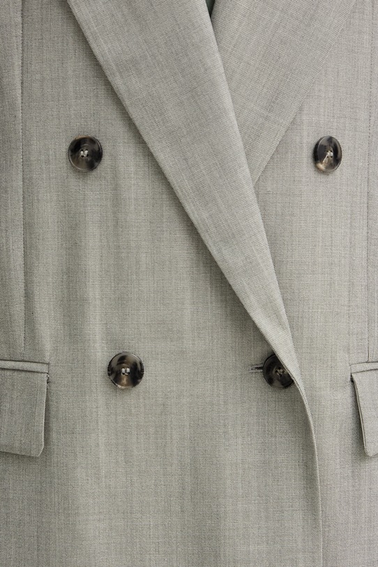 Marella marynarka dwurzędowa damska z jedwabiem CERA 2613041041200 szary