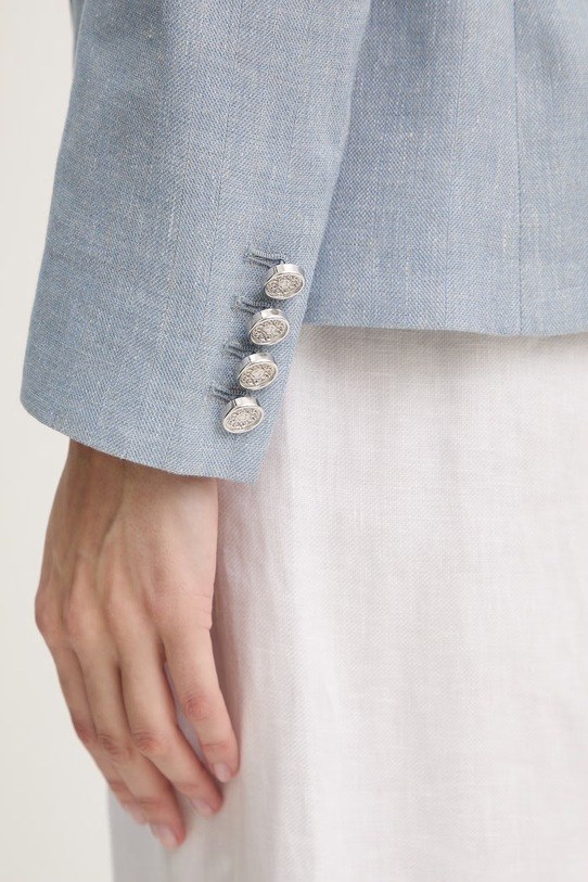 Marella marynarka z dodatkiem lnu BUSSOLA 2613041181200 niebieski