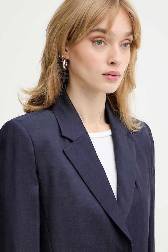Marella marynarka z dodatkiem lnu Emme by Marella granatowy 2615041181200