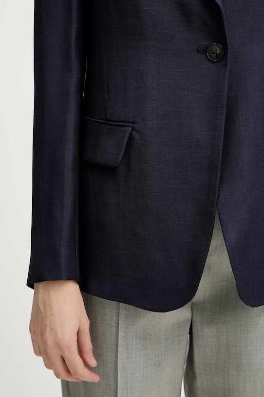 Marella marynarka z dodatkiem lnu Emme by Marella 2615041181200 granatowy