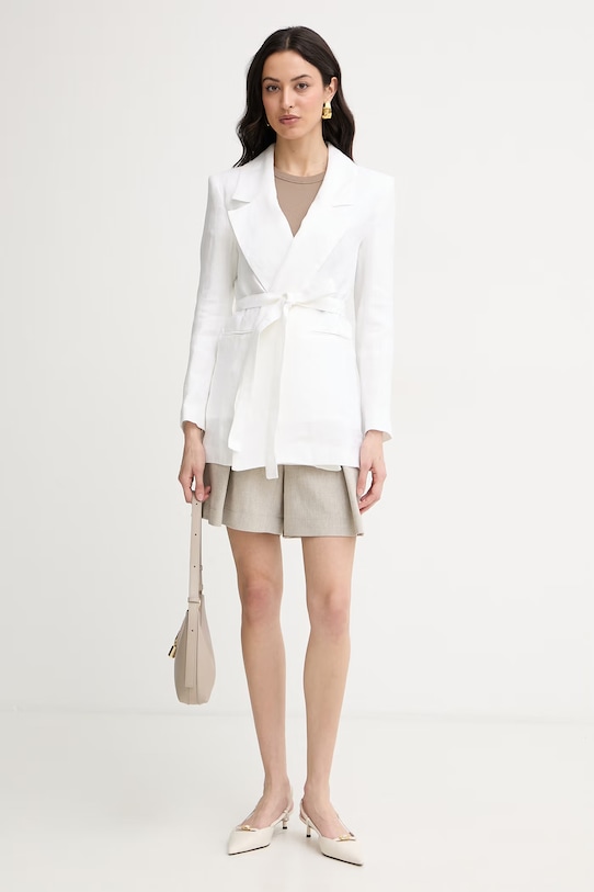 Marella sacou pentru femei, din in MODICO 2613041012200 alb SS26