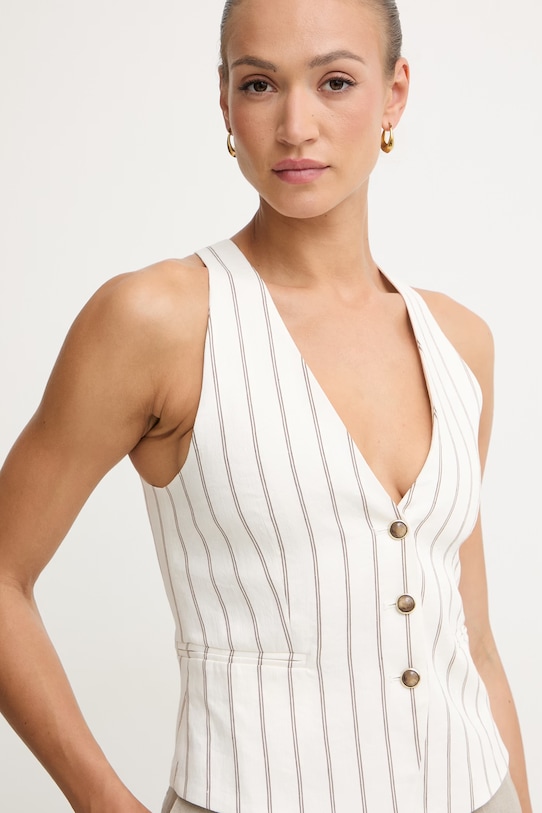 Marella елек дамски с лен TESO бежов 2613151022200