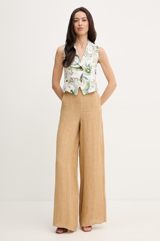 Marella kamizelka lniana MELODIA 2613151032200 biały SS26