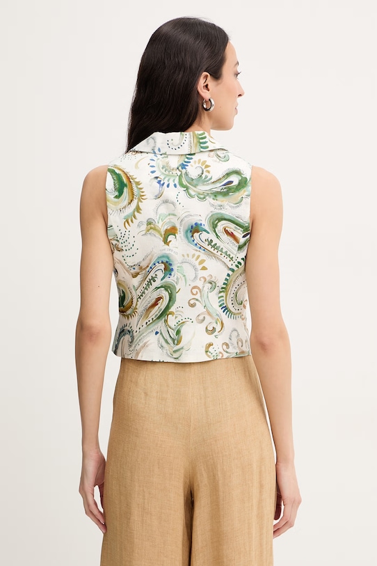 Odzież Marella kamizelka lniana MELODIA 2613151032200 biały