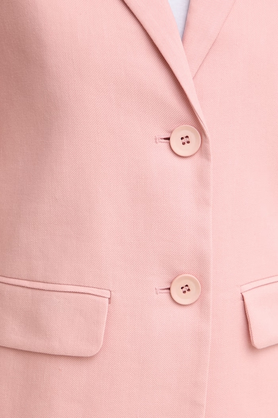 iBlues однобортний піджак жіночий з льоном GIRINO 2617041022200 рожевий