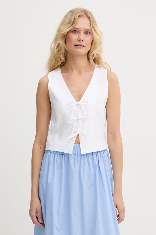 iBlues kamizelka damska lniana VETTURA biały 2617151012200