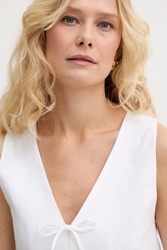 iBlues dámska ľanová vesta VETTURA biela 2617151012200