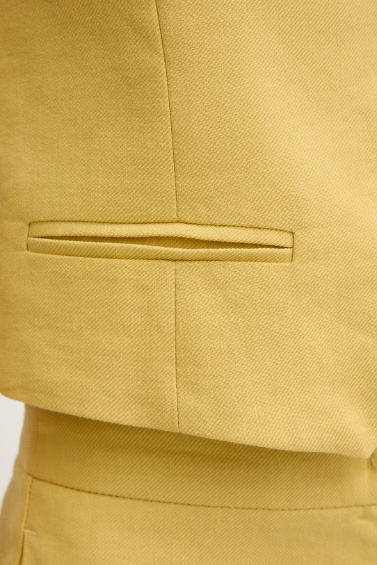 iBlues kamizelka jednorzędowa damska z dodatkiem lnu GABARRA 2617151042200 żółty