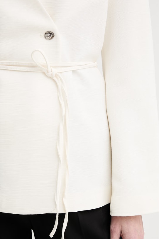 Calvin Klein dvojradové sako dámske s viskózou LV044F408G béžová