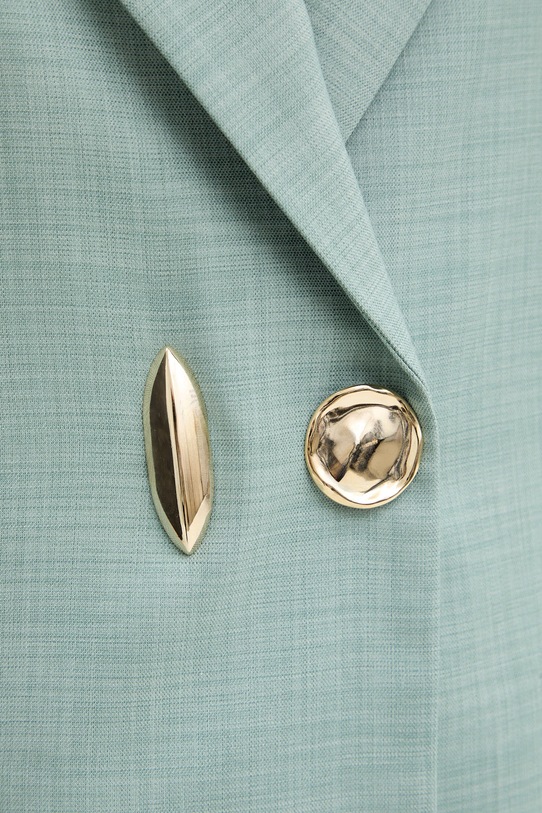 Simona Corsellini kamizelka jednorzędowa damska P26CPGL00101 turkusowy