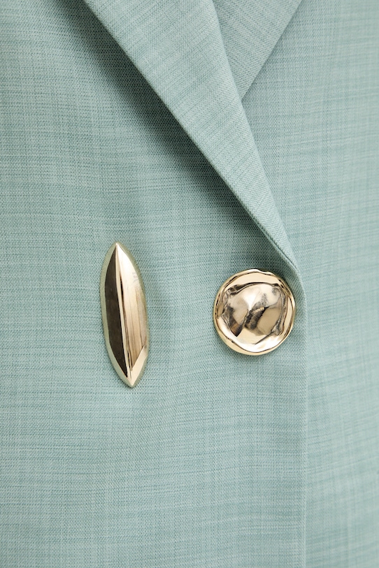 Simona Corsellini kamizelka jednorzędowa damska P26CPGL00101 turkusowy