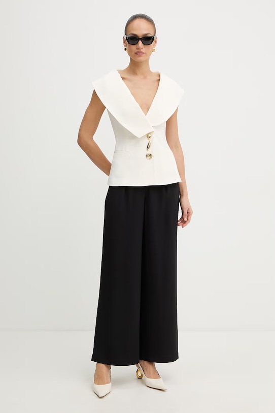 Simona Corsellini kamizelka damska z wiskozy P26CPGI01401 beżowy SS26