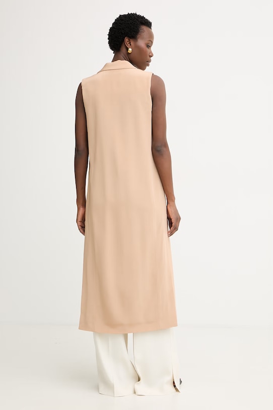 Odzież Simona Corsellini kamizelka jednorzędowa damska P26CPGL00501 beżowy