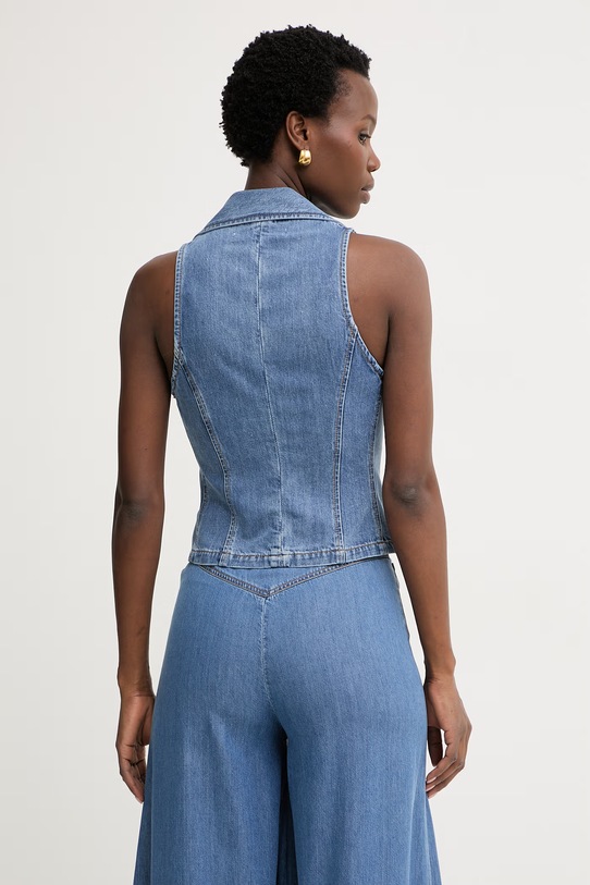 Odzież Simona Corsellini kamizelka damska jeansowa P26CPTOT0101 niebieski