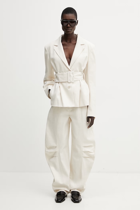 Rotate jednořadé sako se lnem dámské 1155082059