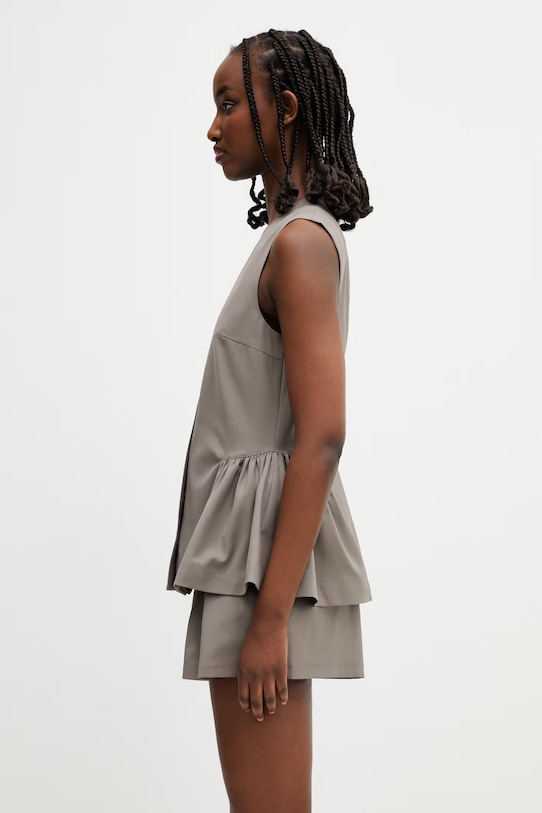 Rotate kamizelka z wełną damska 115618816 brązowy SS26