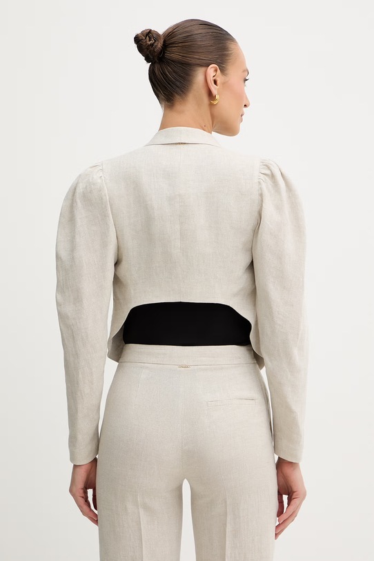 Oblečenie Bunda zo zmesi ľanu Twinset 261TT2520 béžová