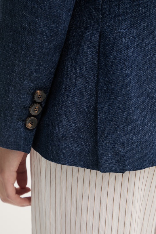 Luisa Spagnoli marynarka damska lniana Vittorio 542898 granatowy