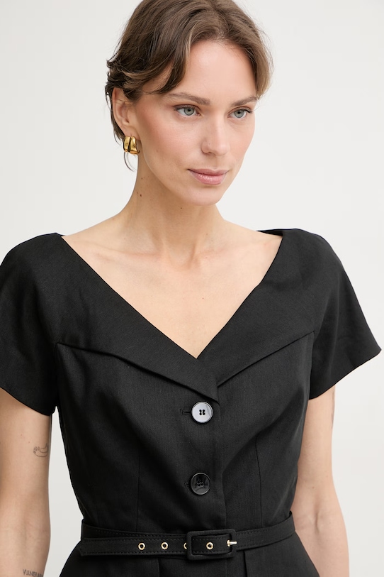 Luisa Spagnoli sacou pentru femei, cu in Varoma negru 542789