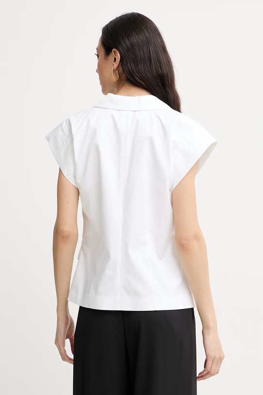 Îmbrăcăminte Luisa Spagnoli vestă pentru femei, din bumbac Vernasca 542909 alb