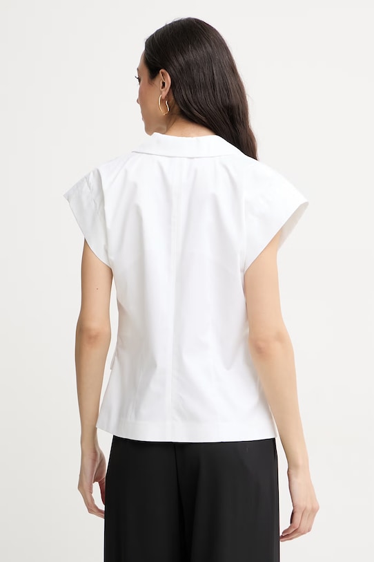 Îmbrăcăminte Luisa Spagnoli vestă pentru femei, din bumbac Vernasca 542909 alb