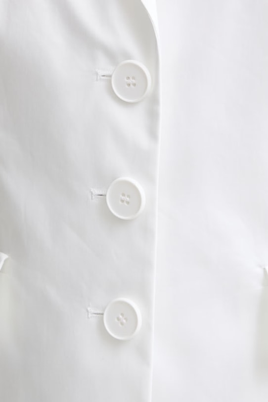 Luisa Spagnoli vestă pentru femei, din bumbac Vernasca 542909 alb