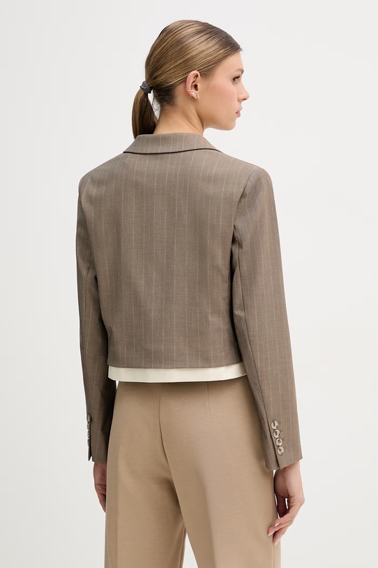 Odzież Sisley marynarka jednorzędowa damska 21Q6LW041 brązowy