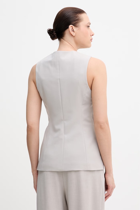 Odzież Sisley kamizelka jednorzędowa damska 2KVXLJ010 szary