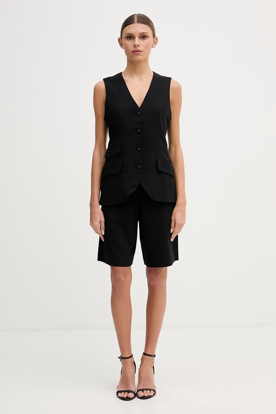 Sisley kamizelka jednorzędowa damska 2KVXLJ010 czarny SS26
