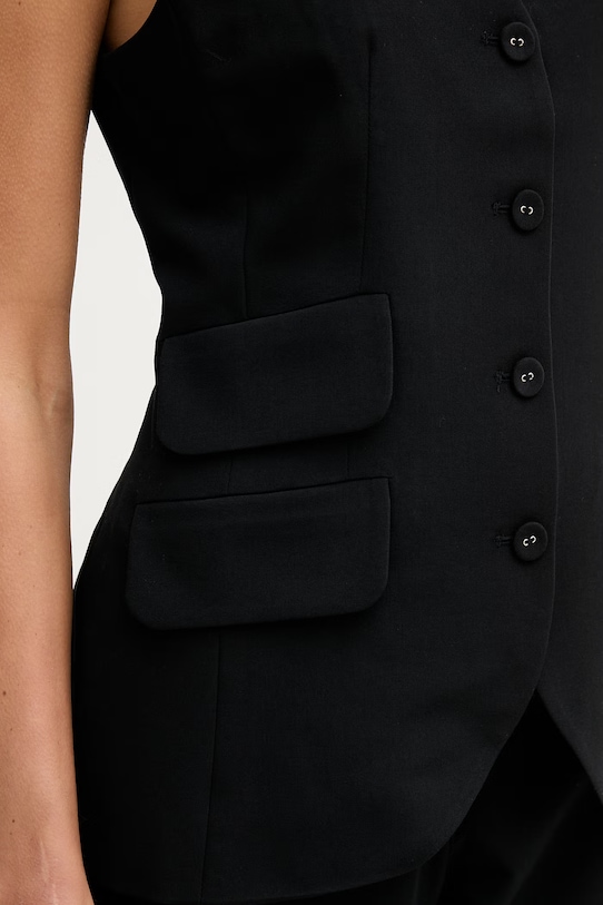 Sisley kamizelka jednorzędowa damska 2KVXLJ010 czarny