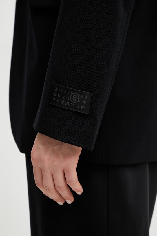 MM6 Maison Margiela marynarka z dodatkiem wełny czarny S52BN0137.M35153.900