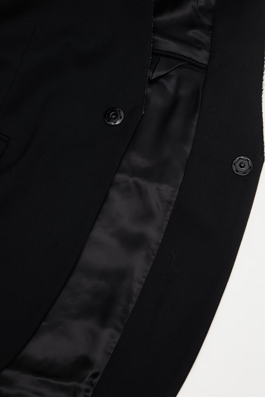 MM6 Maison Margiela marynarka z dodatkiem wełny S52BN0137.M35153.900 czarny